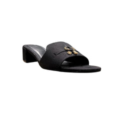 Polo Womens Block Mule Shoes In Black