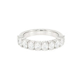 Oval Half Eternity Wedding Band
