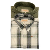 Sterling Mens Oxford Check Shirt Twinpack In Olive