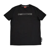 Enrico Coveri Mens Back Bling Teddy T-Shirt In Black