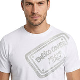 Enrico Coveri Mens Bling Milano T-Shirt In White