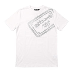 Enrico Coveri Mens Bling Milano T-Shirt In White
