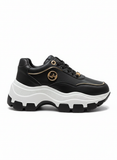 La Her Womens FD-26 Sneakers In Black & Gold