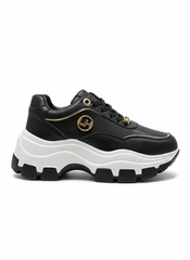 La Her Womens FD-26 Sneakers In Black & Gold