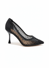 La Her Womens QXG-40 Heels In Black