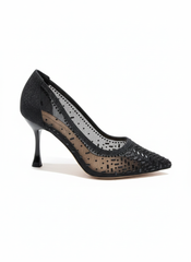 La Her Womens QXG-40 Heels In Black