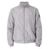 Calvin Klein Mens Padded Harrignton Jacket In Light Grey