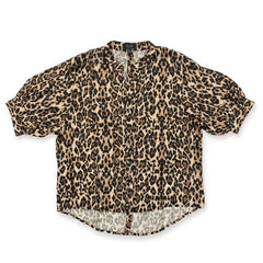 Izabel London Ladies Half Sleeve easy Blouse In Animal Print