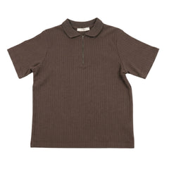 Antioch Mens Clement Knit Golfer In Brown