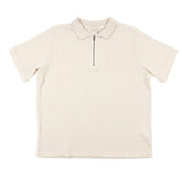 Antioch Mens Clement Knit Golfer In Ecru