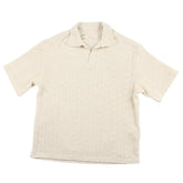Antioch Mens Knit Golfer In Ecru