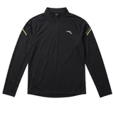 Anta Mens Advanced Running Long Sleeve T-Shirt In Black
