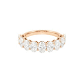 Oval Half Eternity Wedding Band