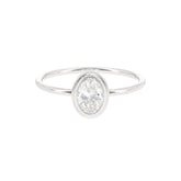 0.50ct Oval Bezel Engagement Ring