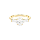 1.30ct Oval and Baguette Trilogy Engagement Ring