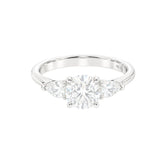 1.00ct Round and Pear Tilogy Engagement Ring