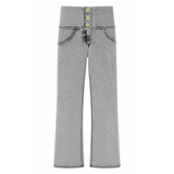 Freddy Womens Wrup Org High Waist Cropped Skinny Jeans In Grey