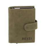 Bossi Mech Leather Card Holder in Green