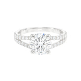 3.00ct Round Split Shank Engagement Ring