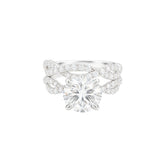 3.40ct Round Double Band Twist Engagement Ring