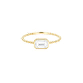0.68ct Emerald Twist Engagement Ring