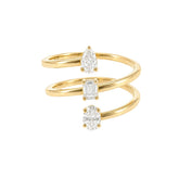 Multi-Shape Spiral Wrap Wedding Band