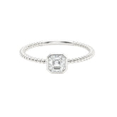 0.50ct Asscher Twist Engagement Ring
