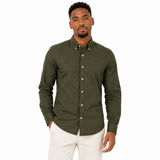 Morenzo Mens Sportswear Long Sleeve Shirt In Olive