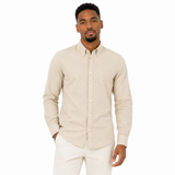 Morenzo Mens Sportswear Long Sleeve Shirt In Beige