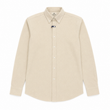 Morenzo Mens Sportswear Long Sleeve Shirt In Beige