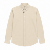 Morenzo Mens Sportswear Long Sleeve Shirt In Beige