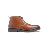 Hush Puppies Mens Elway Leather Shoes In Brown