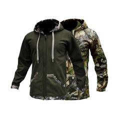 Sniper Mens Soft Shell Reversible Jacket In Olive