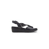 Hush Puppies Womens Black Everly Leather Shoes