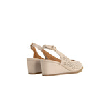 Hush Puppies Womens Katya Leather Shoes In Beige