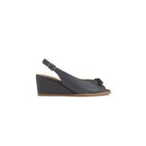 Hush Puppies Ladies Saffron Leather Shoes In Navy