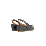 Hush Puppies Ladies Saffron Leather Shoes In Navy
