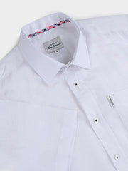 Ben Sherman Mens Short Sleeve White Linen Shirt