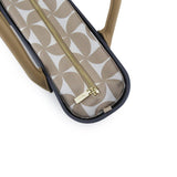 Fenn Light Stone Print Handbag In Navy