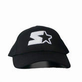 Starter Mens Flat Peak Cap In Black & White