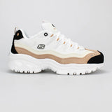 Skechers Womens Energy Sunny Wave Shoes In White & Beige
