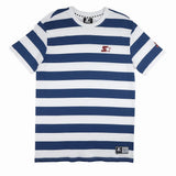 Starter Mens Stripes T-Shirt In White & Blue