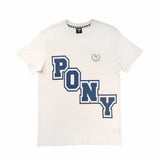 Pony Mens Uni T-Shirt In Beige & Navy