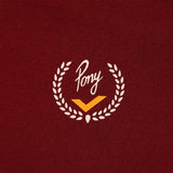 Pony Mens Uni T-Shirt In Maroon & Beige