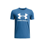 Under Armour Logo Short Sleeve T-shirt In Blue