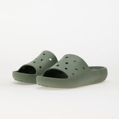 Crocs Unisex Classic V2 Slides In Moss