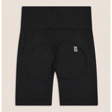 Freddy Womens Knitted Seamless Legging Short In Black