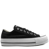 Converse Womens Black And White Ctas Lift Low Canvas Sneakers