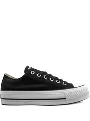Converse Womens Black And White Ctas Lift Low Canvas Sneakers