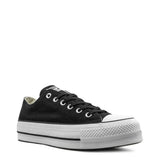 Converse Womens Black And White Ctas Lift Low Canvas Sneakers